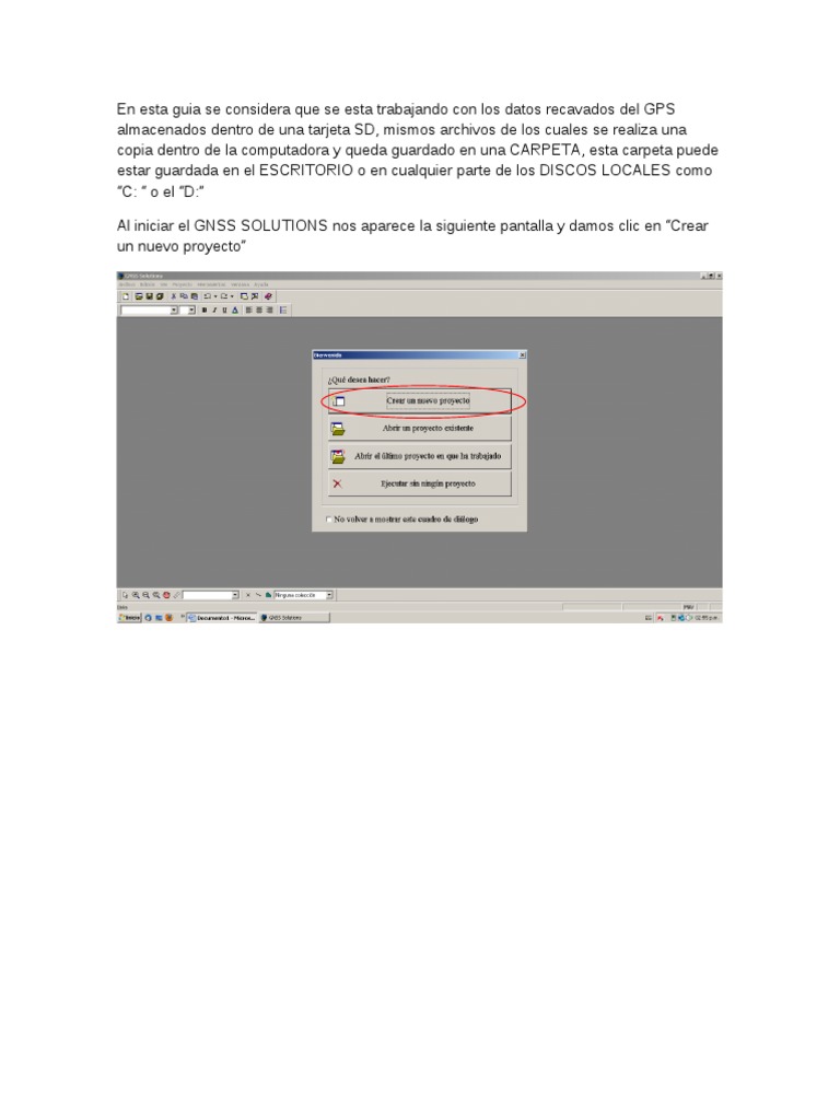 Guía de Postproceso GNSS en Software | PDF | Point and Click | Archivo ...