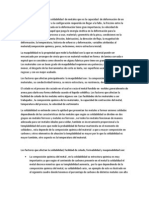 Los Factores Que Afectan La Soldabilidad de Metales Que Es La Capacidad de Deformación de Un Metal Requerido Para Llegar a La Configuración Requerida Sin Llegar a La Falla