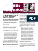 Legal Issues and Family Matters Number 020 September 30 2009