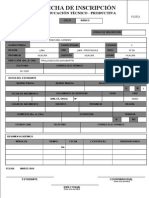 Fichas Matrícula Inscripcion