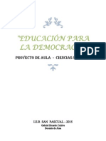 Proyecto de Aula - Educacion para La Democracia