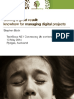 Getting A Great Result: Knowhow For Managing Digital Projects Workshop