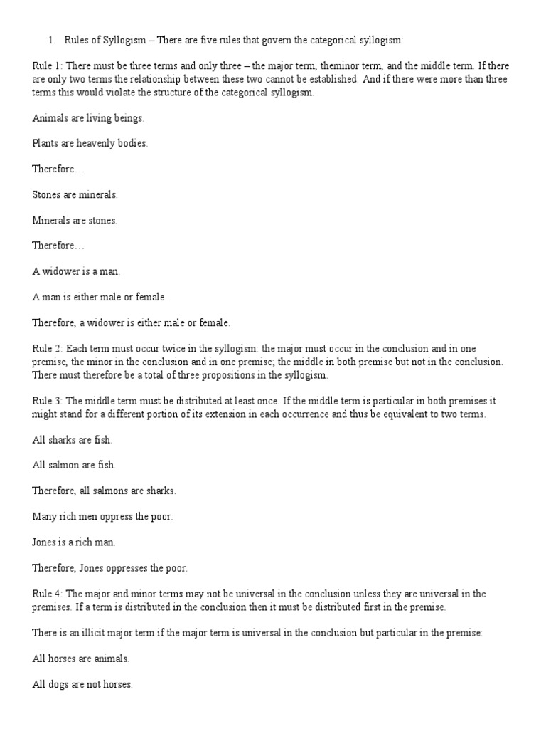 Essay on syllogism picture