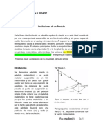 Se Le Llama Péndulo Simple A Un Ente Ideal Constituido Por Una Masa Puntual Suspendido de Un Hilo Inextensible y Sin Peso