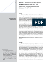 História e Memória Nacional Do Discurso Jurídico - Piza, Scotti