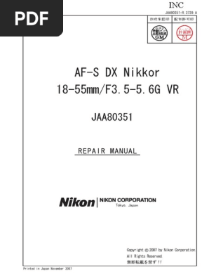 Nikkor 18 55mm Lens Repair Manual Camera Lens Electrical Connector