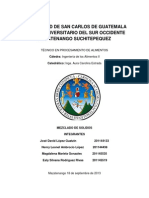 Mezclado de sólidos en procesamiento de alimentos