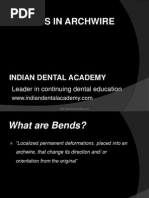 Download Bends in the Arch Wire-OrTHO  orthodontic courses by Indian dental academy  by indian dental academy SN223466837 doc pdf