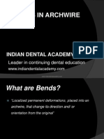 Bends in The Arch Wire-OrTHO / Orthodontic Courses by Indian Dental Academy