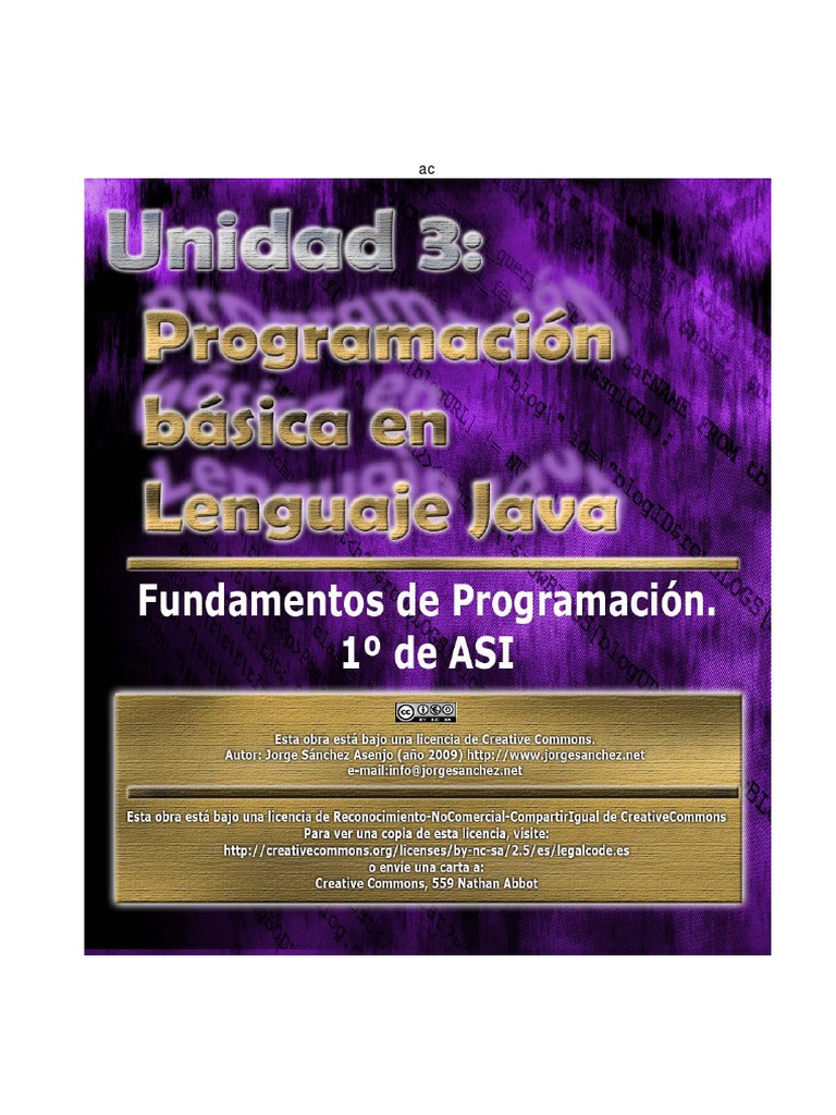 Programacion Basica en Java | PDF | Java (lenguaje de programación ...