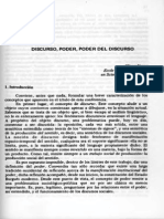 Verón, Elíseo. Discurso, Poder, Poder Del Discurso