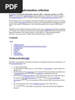 Bayesian Information Criterion