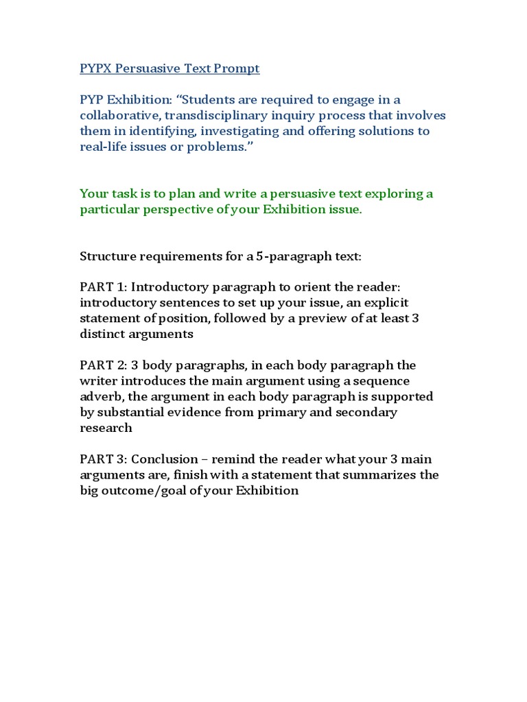 Pypx Persuasive Text Prompt 2 | PDF