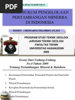 Download Dasar Hukum Pengelolaan Pertambangan Minerba by alfonsxxx SN223480445 doc pdf