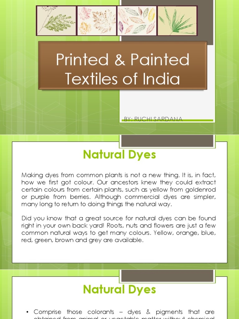 Printed Painted Textiles Of India Dye Dyeing - 
