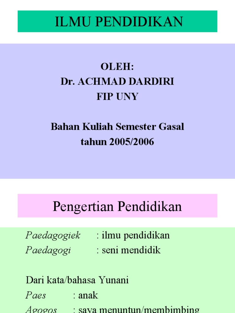 Konsep Dasar Ilmu Pendidikan | PDF | Sains & Matematika