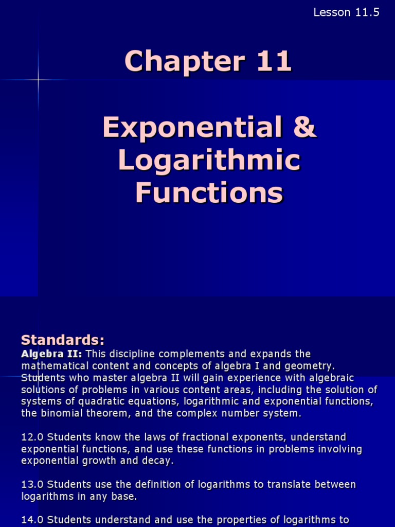 Lesson 11 5 Common Logarithms and Natural Logarithms | PDF