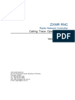 ZXWR RNC (V3.11.10) Radio Network Controller Calling Trace Operation Guide