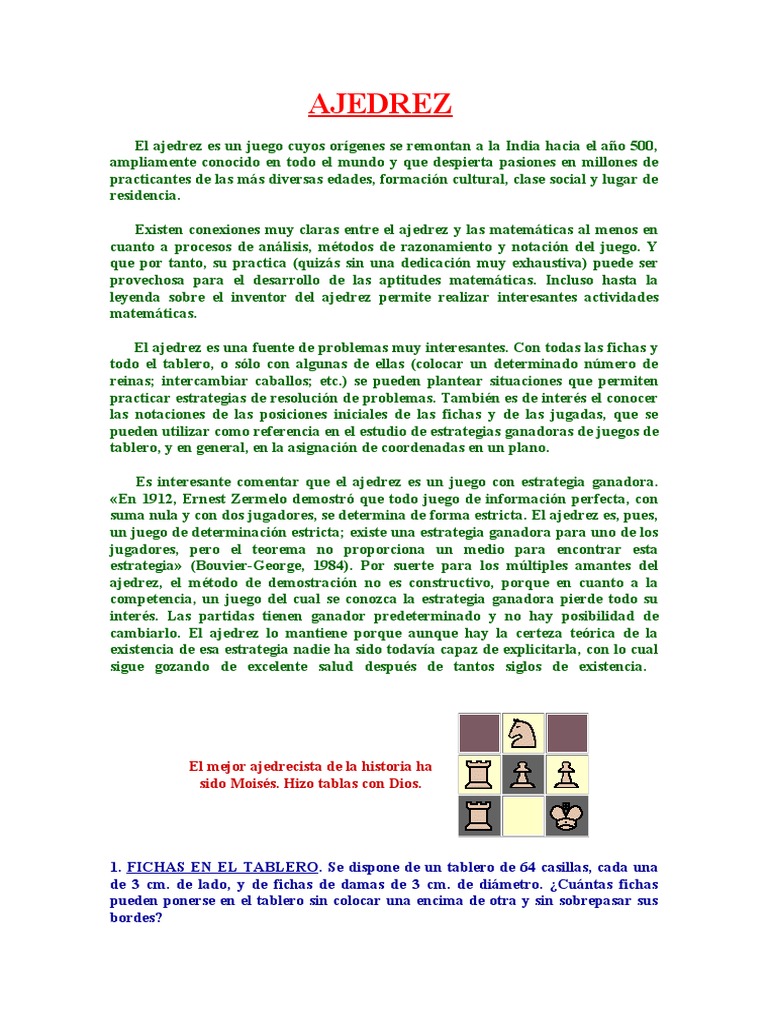 Ajedrez Recreativo | PDF | Ajedrez | Juegos de habilidad mental