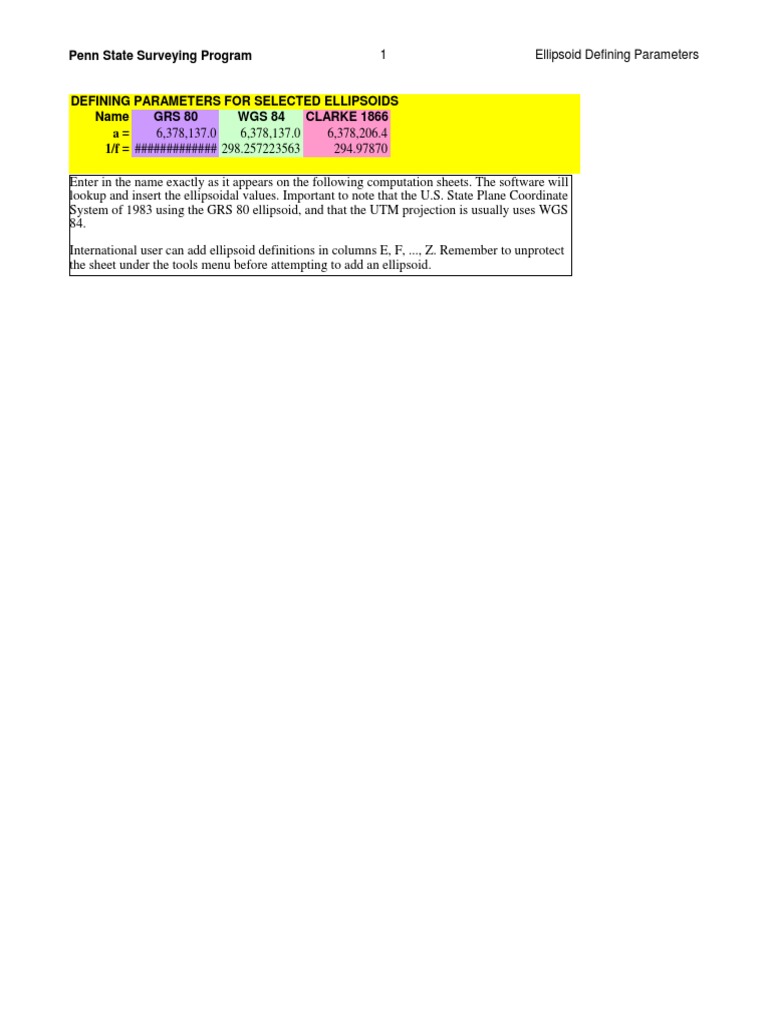Survey Map Projections | PDF | Computers