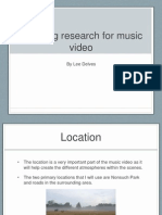 Planning Research For Music Video: by Lee Delves