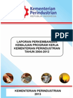 Laporan Perkembangan Program Kerja Kemenperin 2004-2012