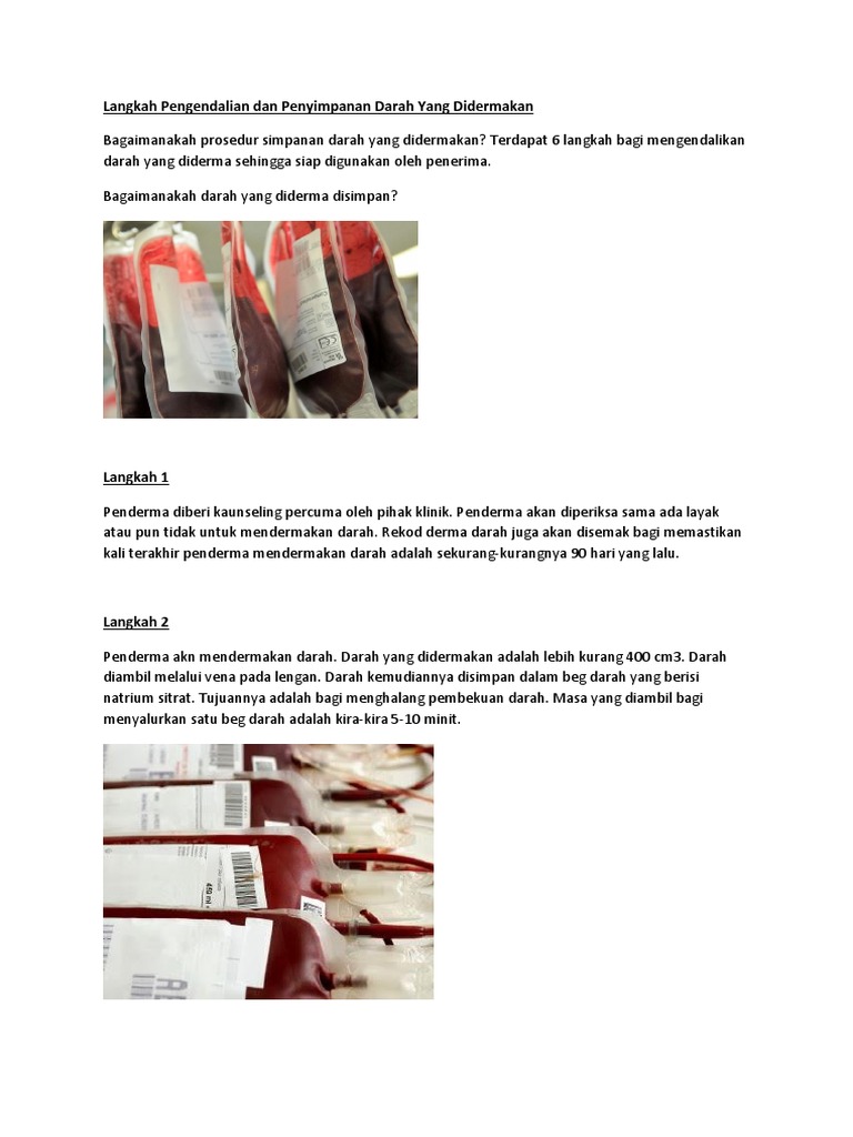 Pengendalian Dan Penyimpanan Darah Pdf
