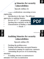 Auditing Binaries For Security Vulnerabilities