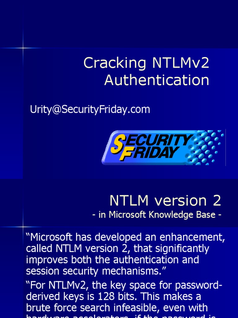 Cracking NTLMv2 Authentication Guide | PDF | Internet Architecture ...