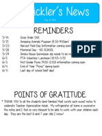 Reminders: Ms. Sickler's News