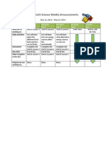 Agora Earth Science Weekly Announcements - 5 12 14 - 5 16 14 Section 2