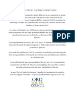 Mission of the Oro Youth Development Council
