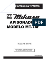 Manual operación apisonador MT-74F