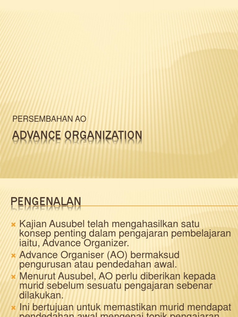 Advance Organization | PDF