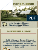 Balkrishna V. Doshi: An Architect, Planner, Educationist and Thinker