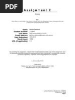 Download Lachlan Rashbrook Web Communications 101 Assignment 2 Essay by LachlanRashbrook SN223546070 doc pdf