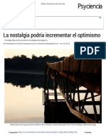 La Nostalgia Podría Incrementar El Optimismo _ Psyciencia