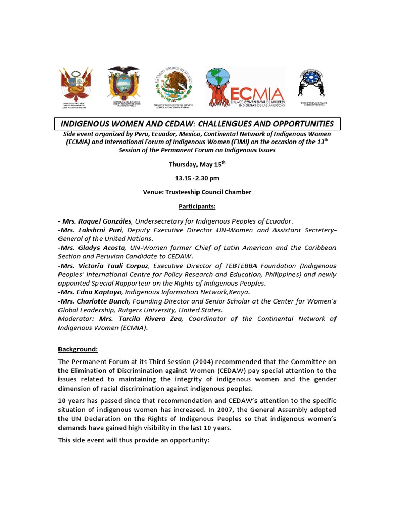 Indigenous Women and CEDAW | PDF | Convention On The Elimination Of All ...
