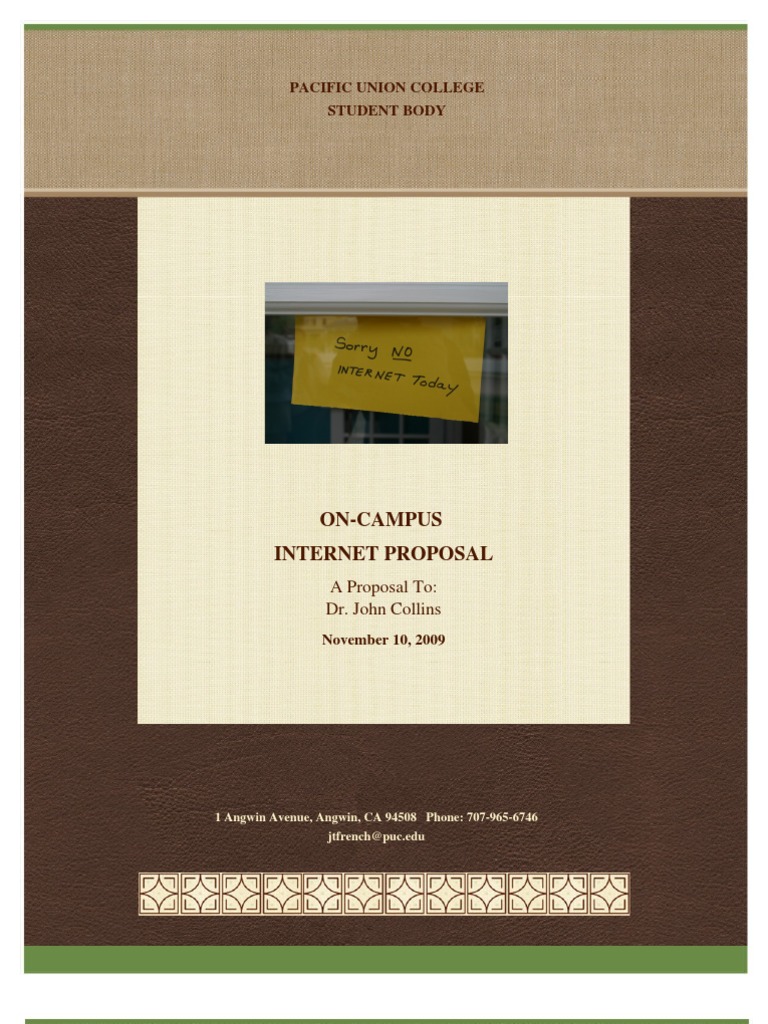 Internet Proposal | PDF | Dormitory | Internet