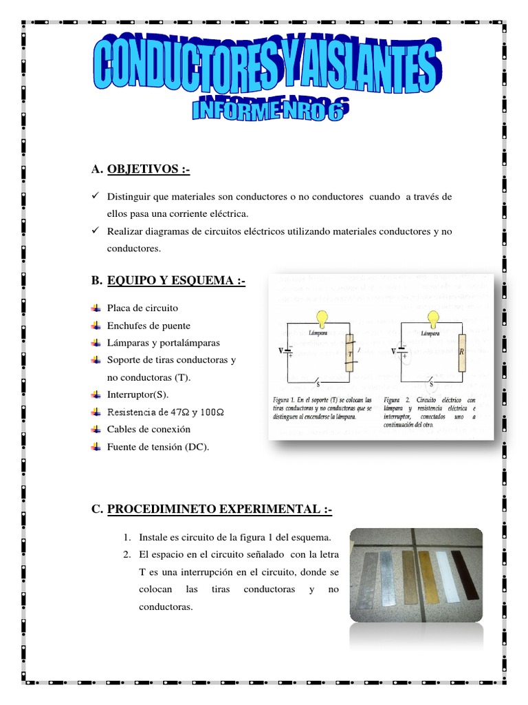 Experimentos de Conductores y Aislantes | PDF | Rieles | Aislador ...