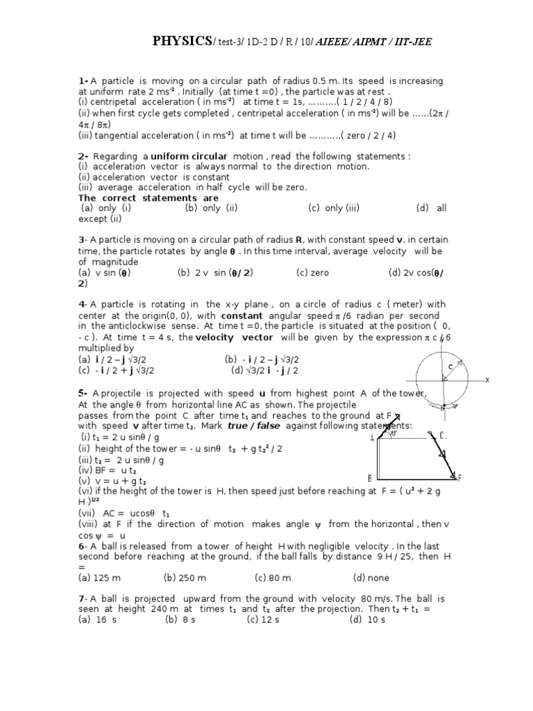 QUIZ Physics 1d 2d Kinematics PDF Acceleration Kinematics