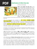 The Significance of Nikini Poya Day