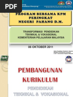 2011-10-Transformasi Kurikulum PTV Oleh BPK-KPM 2011 - Program Bersama KPM