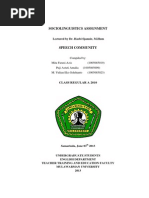 Download Sociolinguistic Speech Community Paper by Mita Farani Azis SN223581095 doc pdf
