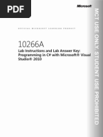 Lab Instructions and Lab Answer Key: Programming in C# With Microsoft® Visual Studio® 2010