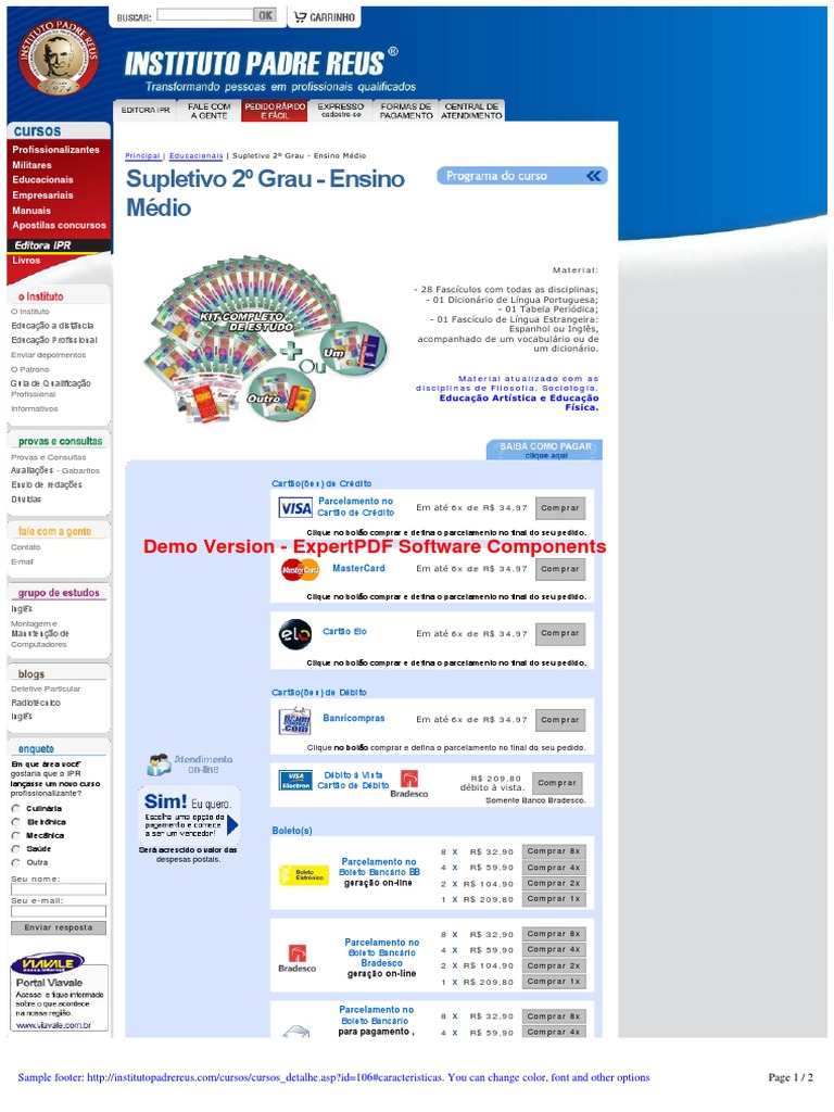 Supletivo 2 Grau Ensino Medio Middle Schools Educação à Distância