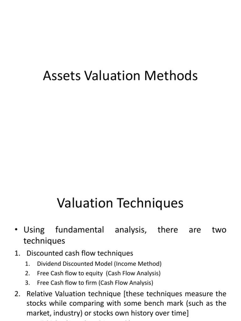 Valuation Methods Valuation (Finance) Stocks Free 30day Trial