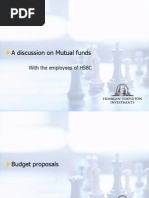 A Discussion On Mutual Funds: With The Employees of HSBC