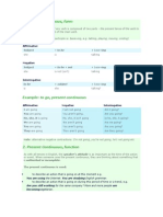 Present Continuous. Theory and Exercises