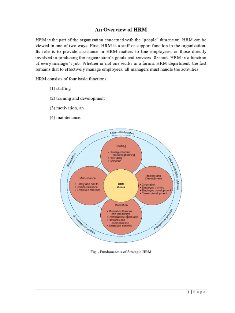 Assignment - Functions of HRM | PDF | Employee Benefits | Human ...